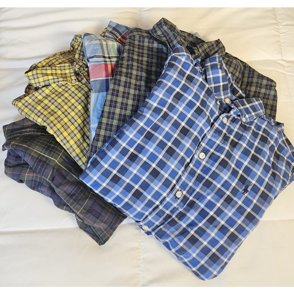Ralph Lauren Boys Shirts Lot Of 5 Long Sleeve Button down Size 14/16